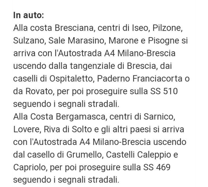 Casa Tiziana Appartement Sovere Buitenkant foto